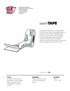 thumbnail of HomeGuard Seam Tape Brochure