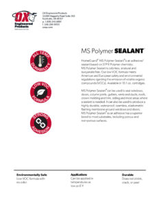 thumbnail of MS Polymer Sealant Brochure