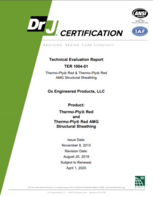 Ox Engineered Products Response to the APA November 2019 Product Advisory