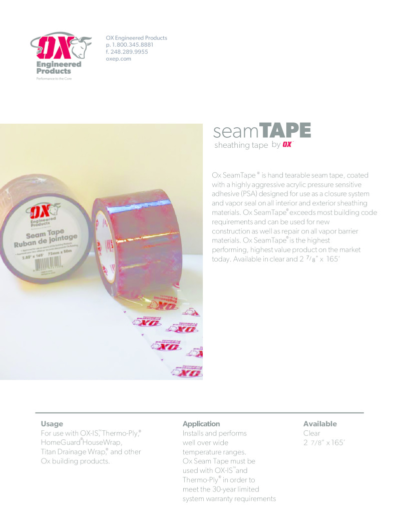 thumbnail of Seam Tape Brochure web