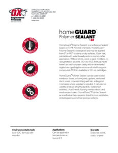 thumbnail of HomeGuard Polymer Sealant brochure